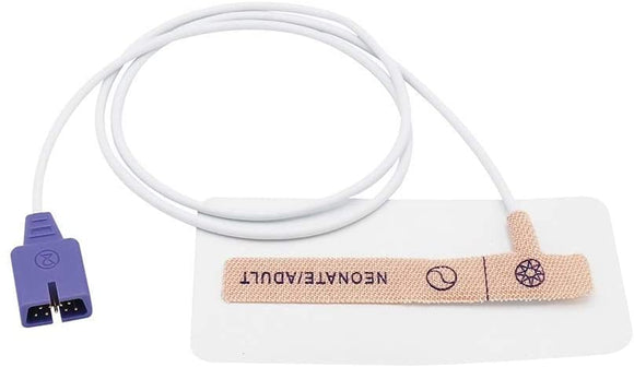 5pcs Compatible Disposable Neonatal Adult Spo2 Sensor for Nellcor MAX-N Probe, Adhesive Tape Sensor 9 Pins 3.3 ft